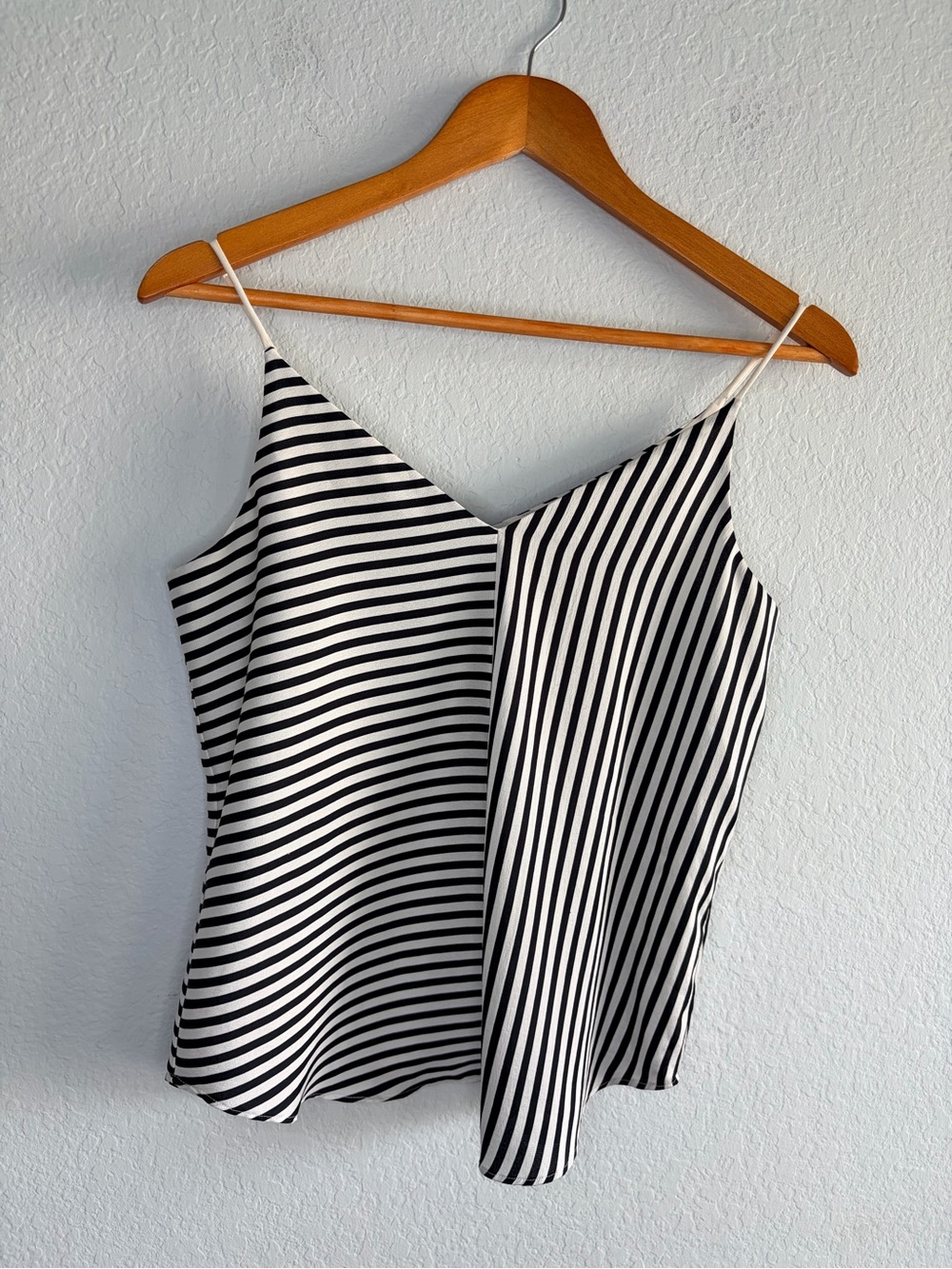 Express Black and White Striped V-Neck Cami, Size XS